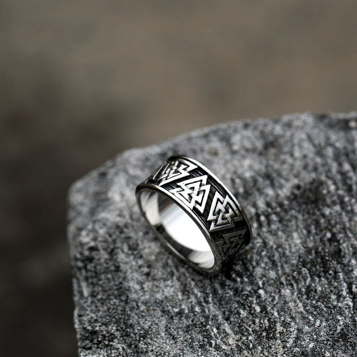 WorldNorse Drachenkopf Keltischer Knoten Edelstahl Wikinger Ring
