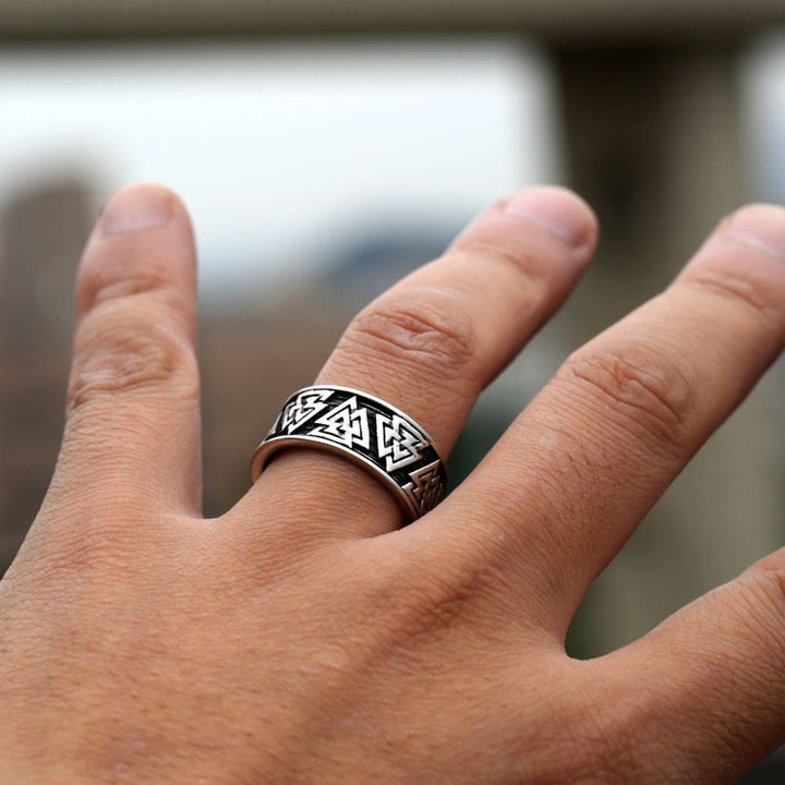 WorldNorse Drachenkopf Keltischer Knoten Edelstahl Wikinger Ring