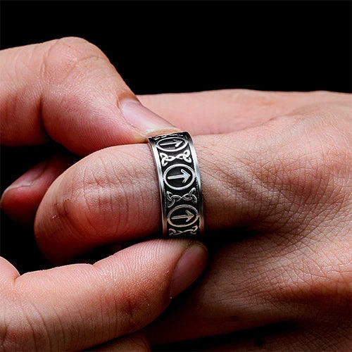 WorldNorse Nordischer Wikinger- Rune und Keltischer Knoten Knotenring
