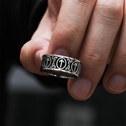 WorldNorse Nordischer Wikinger- Rune und Keltischer Knoten Knotenring