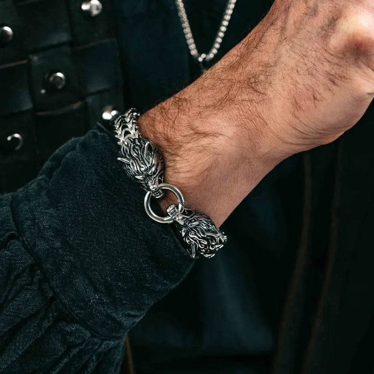 WorldNorse Wolf Wikinger Titanstahl-Stärkenarmband - image 3