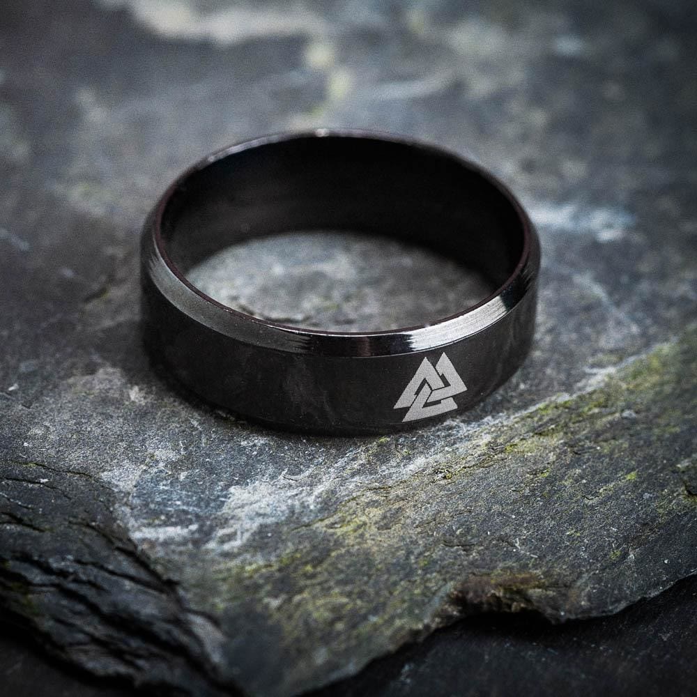 WorldNorse Klassischer Valknut Symbol Ring - image 1