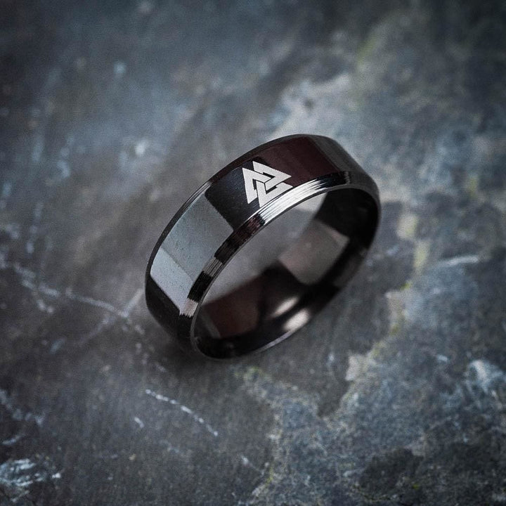 WorldNorse Klassischer Valknut Symbol Ring