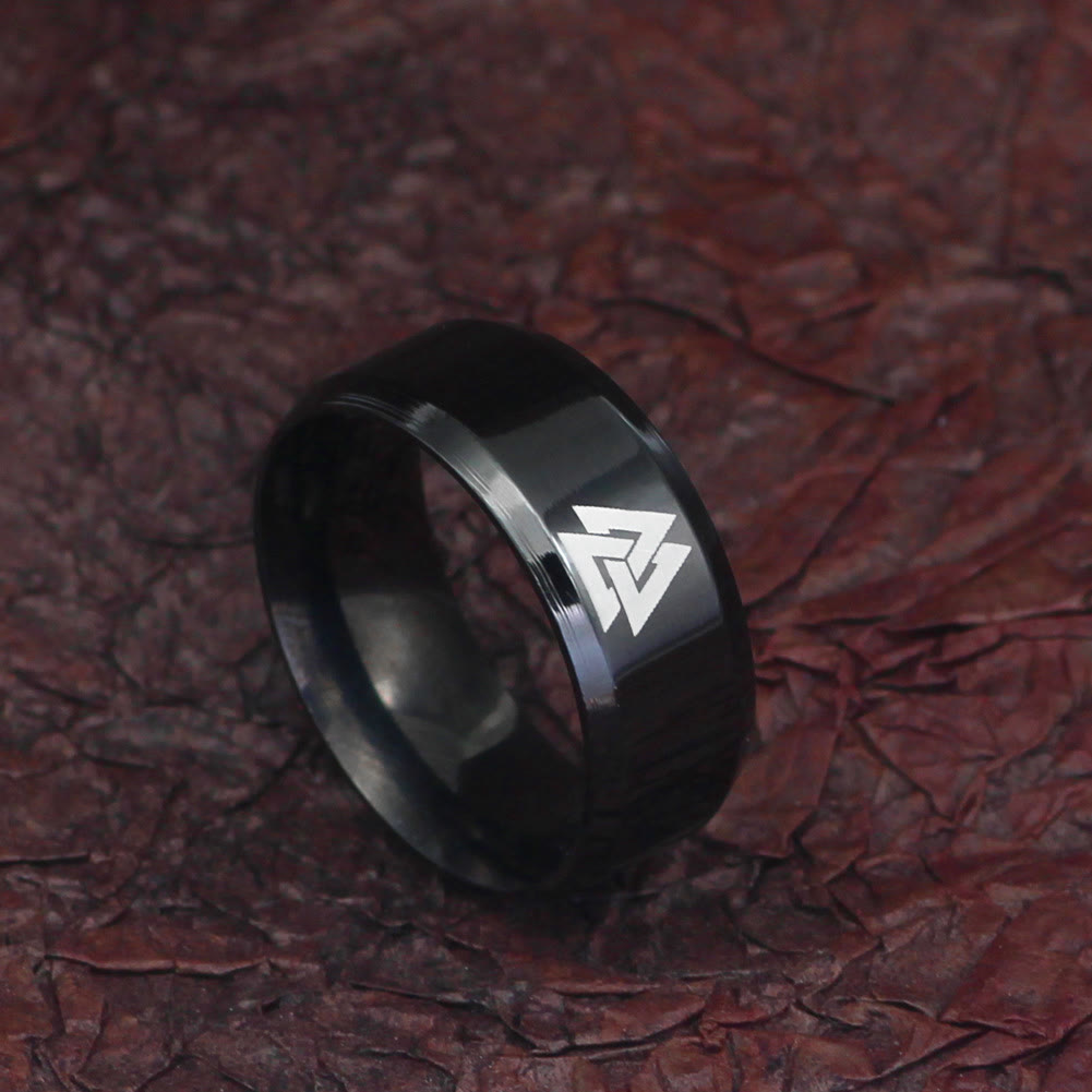 WorldNorse Klassischer Valknut Symbol Ring
