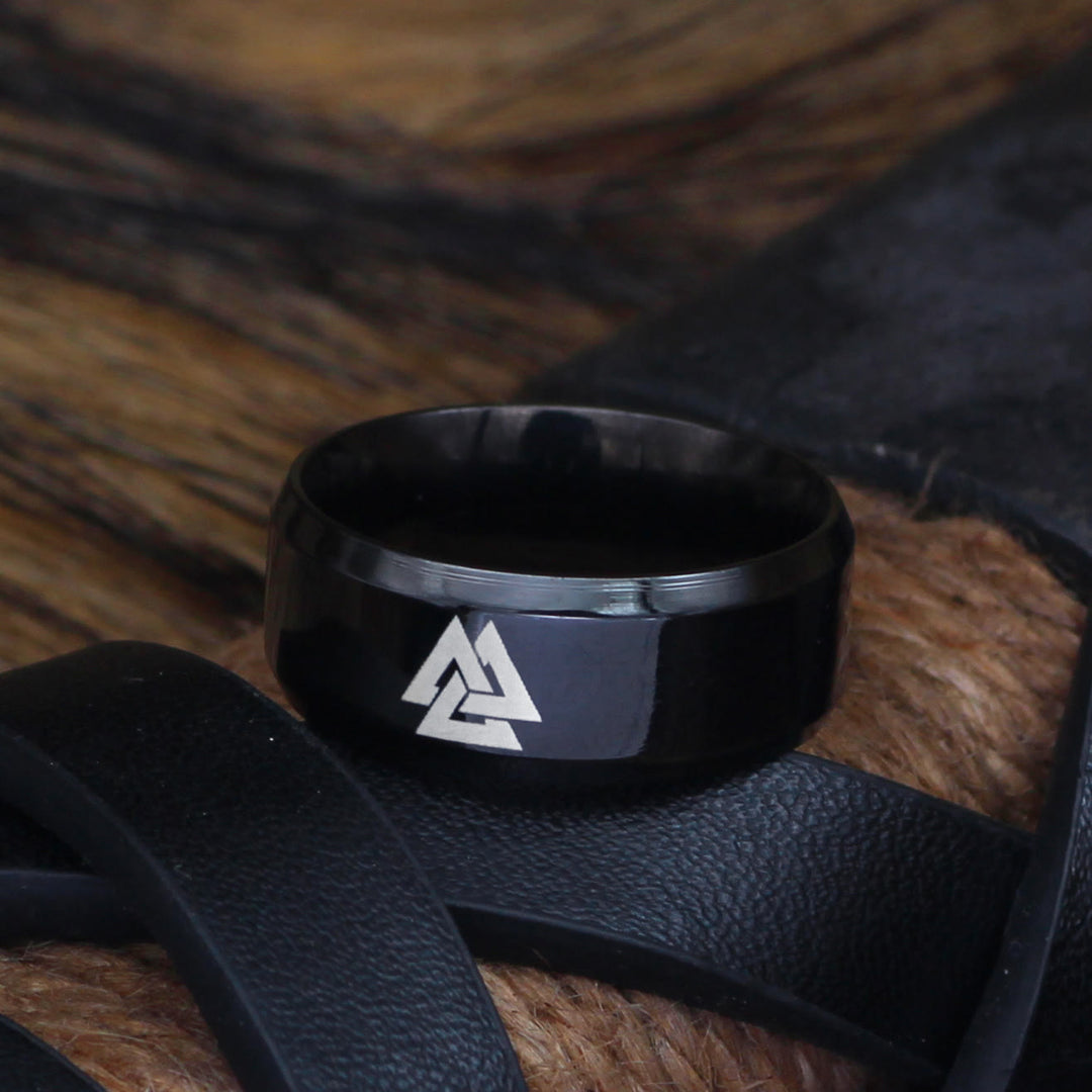 WorldNorse Klassischer Valknut Symbol Ring
