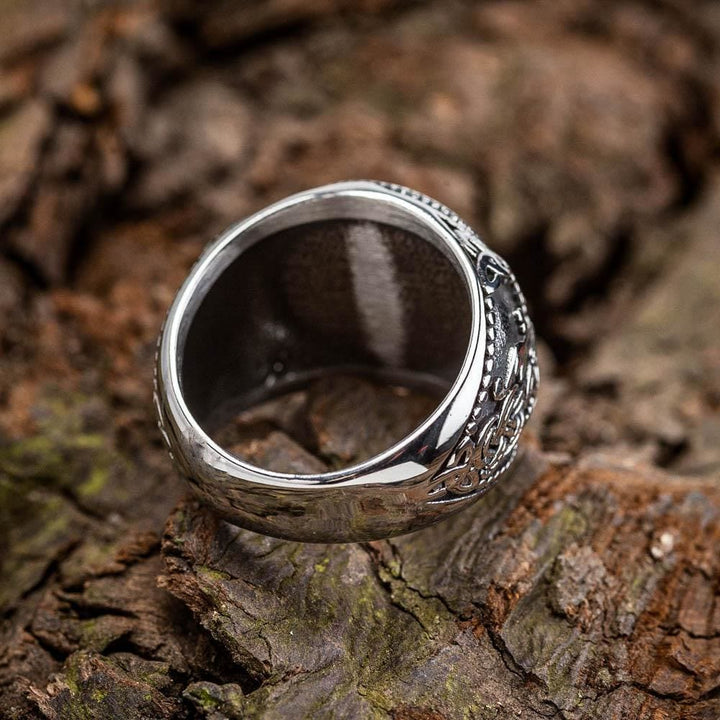 WorldNorse Wikinger-Siegel Wolf Rune -Ring