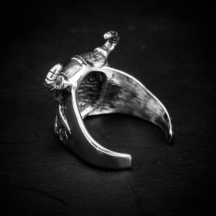 WorldNorse Personality Gehörnter Helm Wikinger-Kriegerring