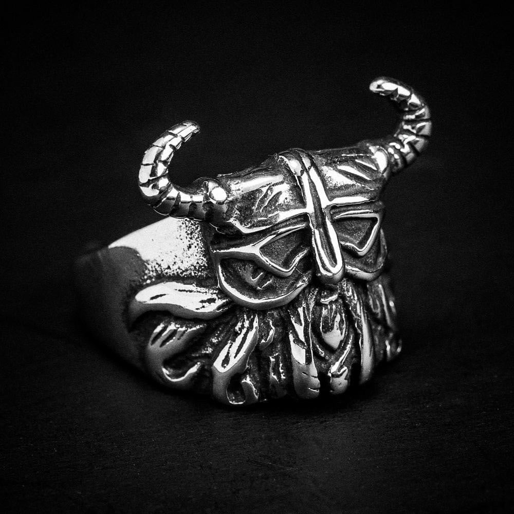 WorldNorse Personality Gehörnter Helm Wikinger-Kriegerring