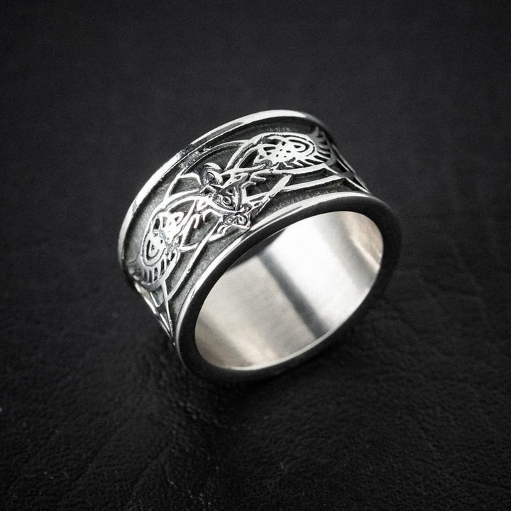 WorldNorse Wikinger Retro Raven klobiger Ring