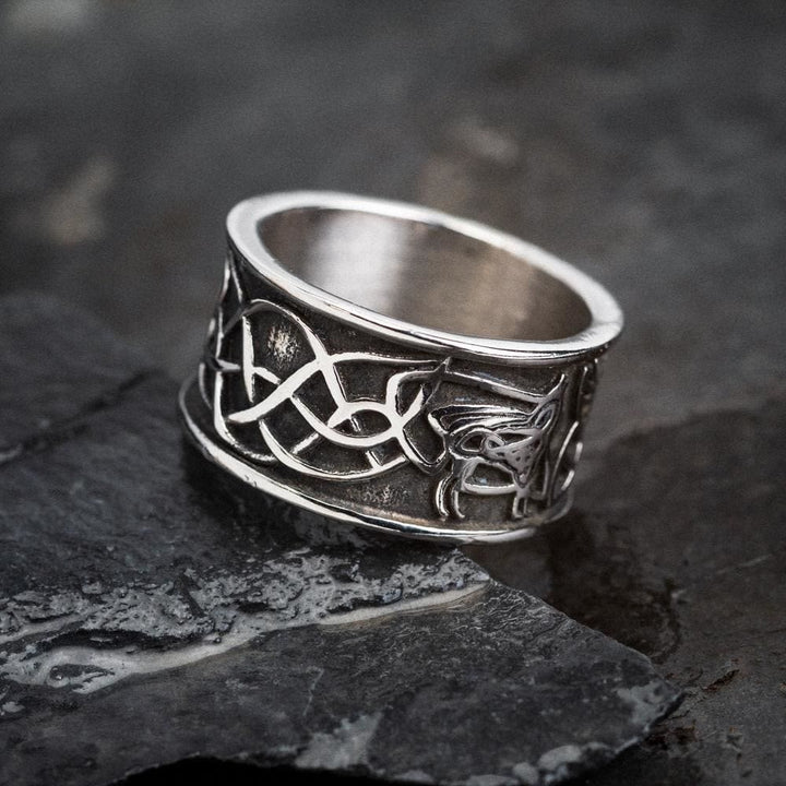 WorldNorse Wikinger Retro Raven klobiger Ring