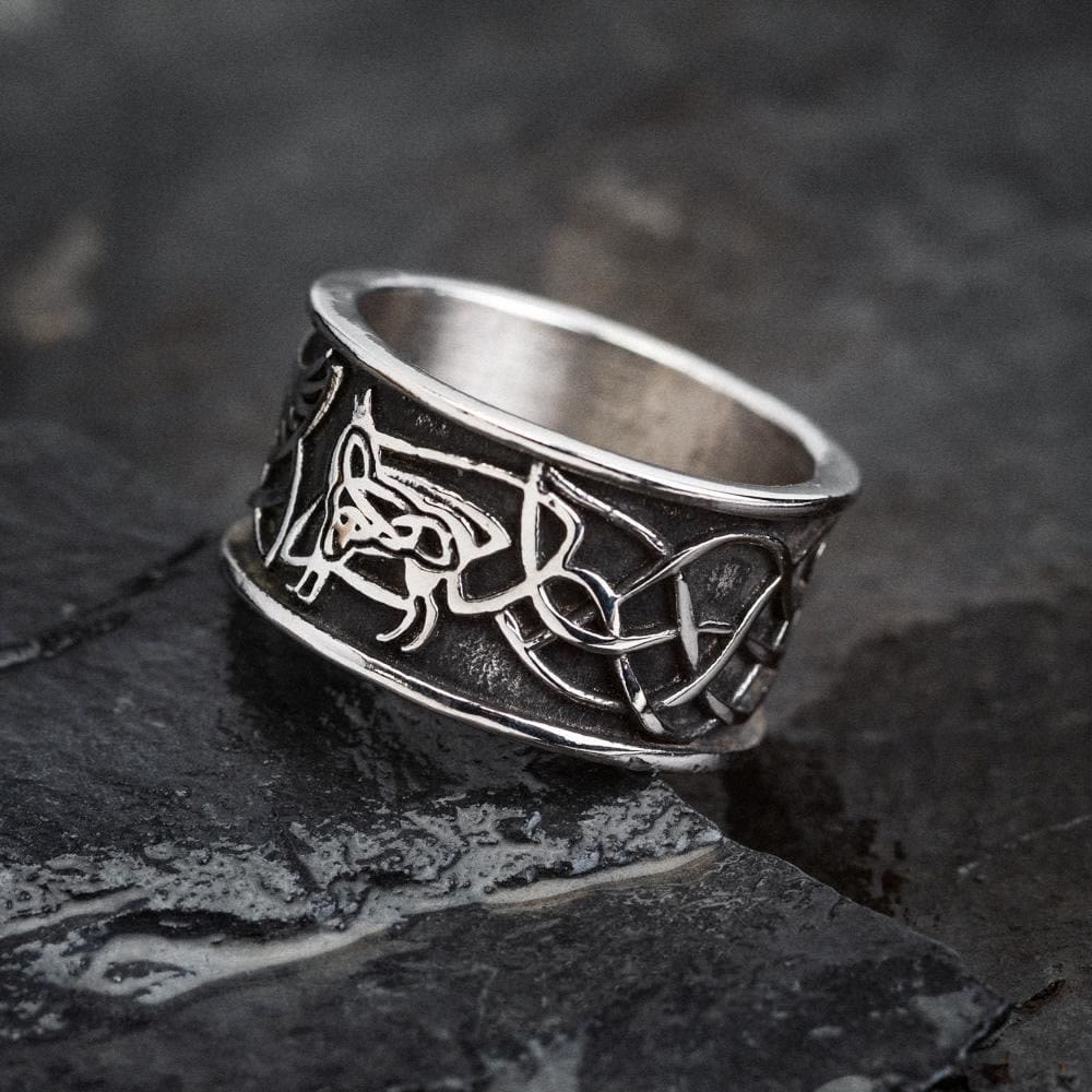 WorldNorse Wikinger Retro Raven klobiger Ring
