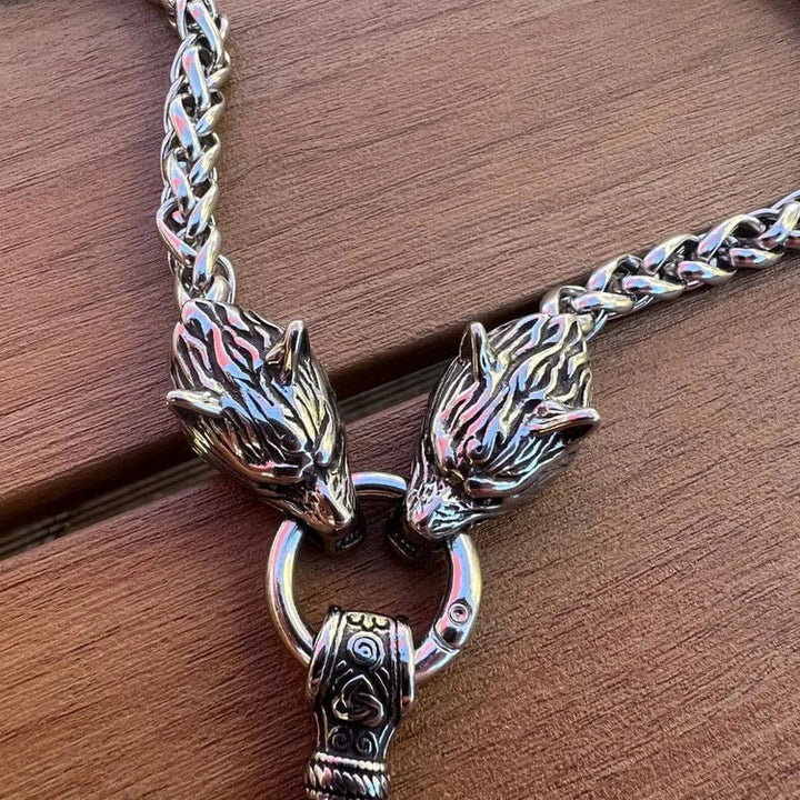WorldNorse Vintage Wikinger Mjölnir mit Wölfen Halskette & Armband - image 10