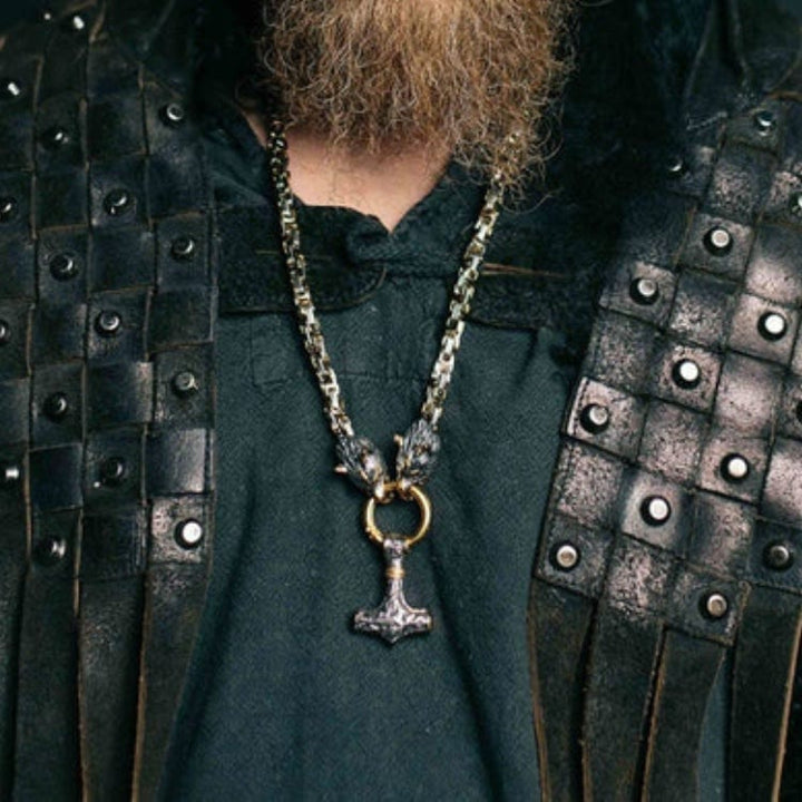 WorldNorse Vintage Wikinger Mjölnir mit Wölfen Halskette & Armband - image 16