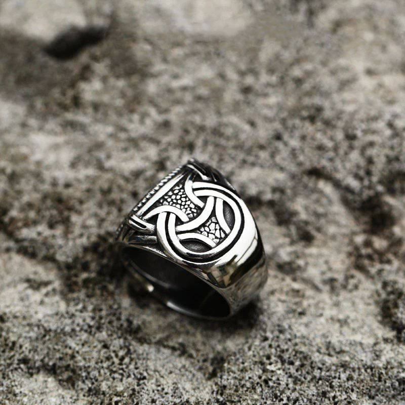 WorldNorse Vintage Runenknoten Symbol Amulett Ring - image 2