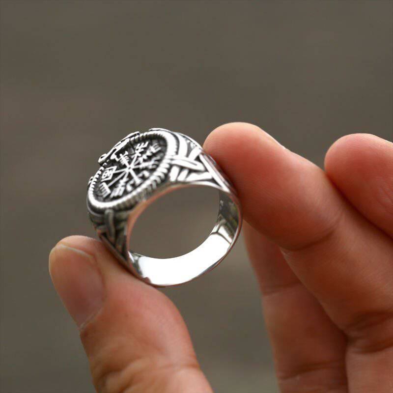 WorldNorse Vintage Runenknoten Symbol Amulett Ring - image 5