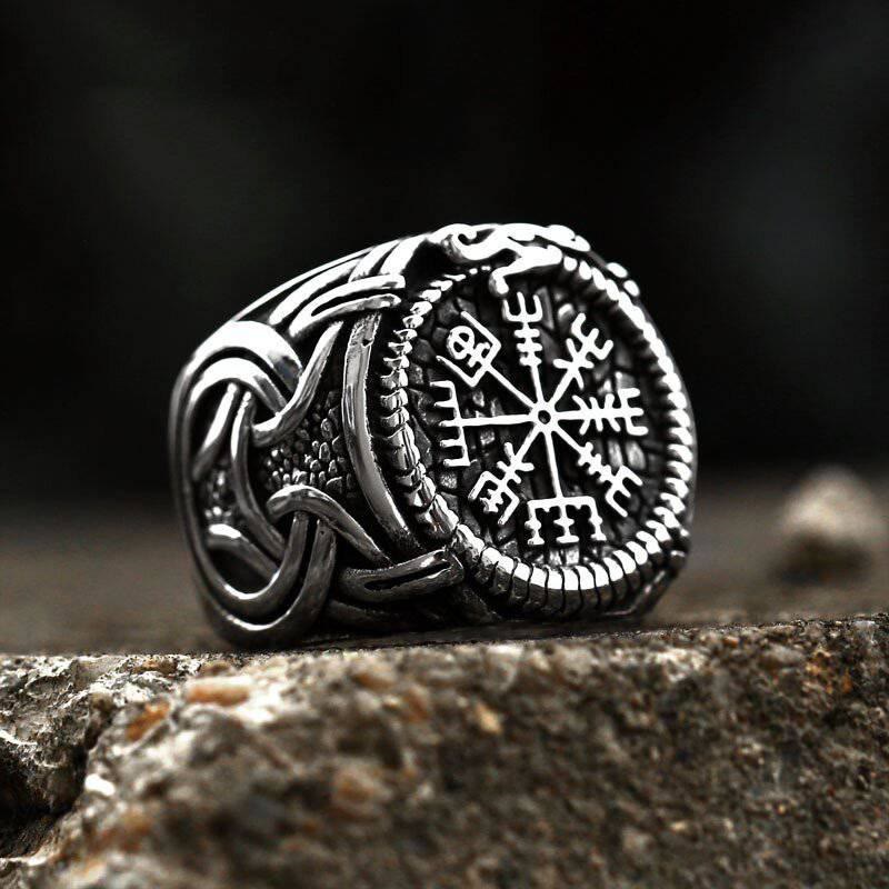WorldNorse Vintage Runenknoten Symbol Amulett Ring - US 13 - image 0