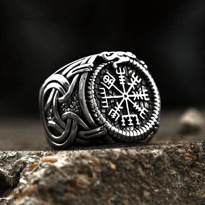 WorldNorse Vintage Runenknoten Symbol Amulett Ring - US 13 - image 0