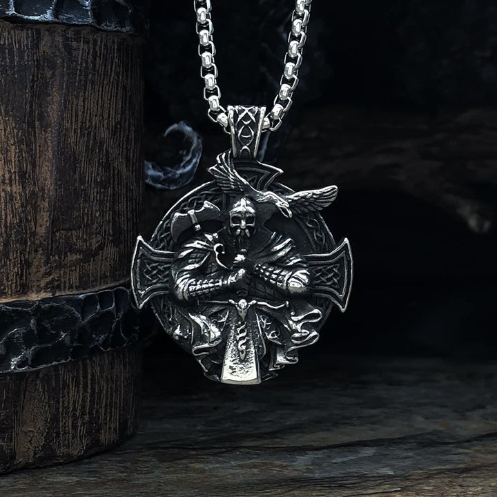 WorldNorse Odins Krieger Raven -Anhänger-Halskette