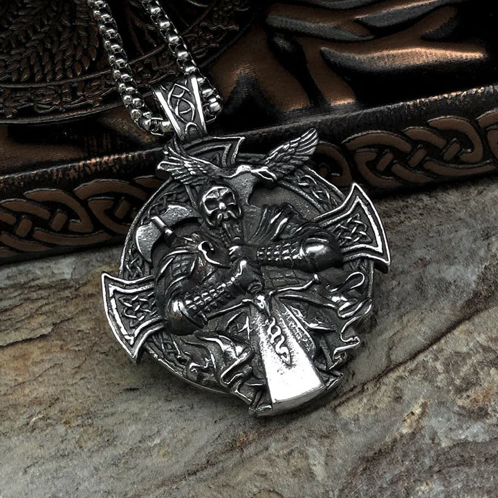 WorldNorse Odins Krieger Raven -Anhänger-Halskette