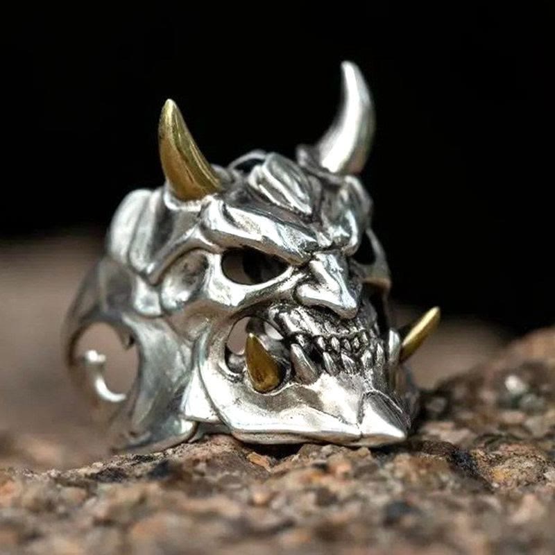 WorldNorse Demon Anger Gothic Biker Skelett Ring