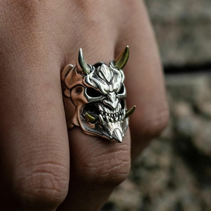 WorldNorse Demon Anger Gothic Biker Skelett Ring