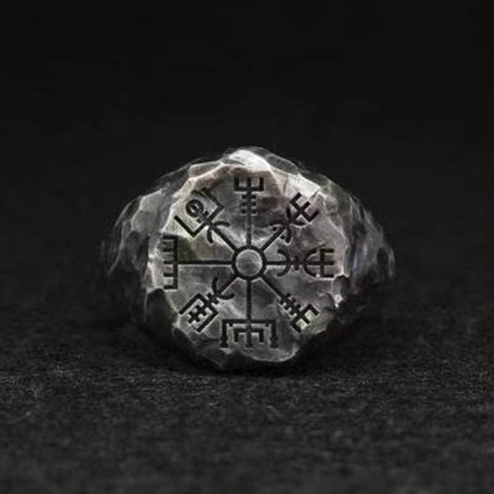 WorldNorse Silber Vegvisir Kompass Totem Odin Ring