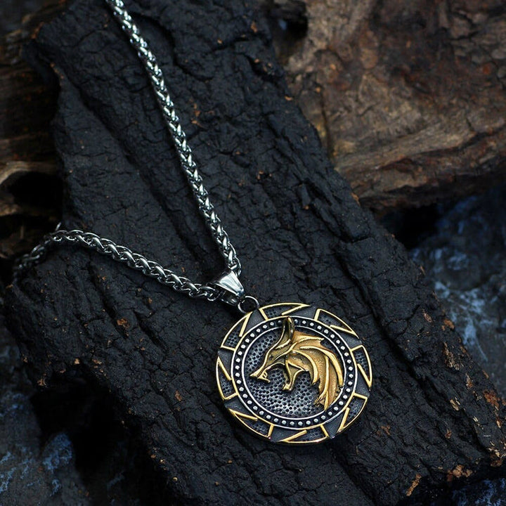 WorldNorse Halskette mit nordischem Wölfe-Symbol aus der Wikingerzeit