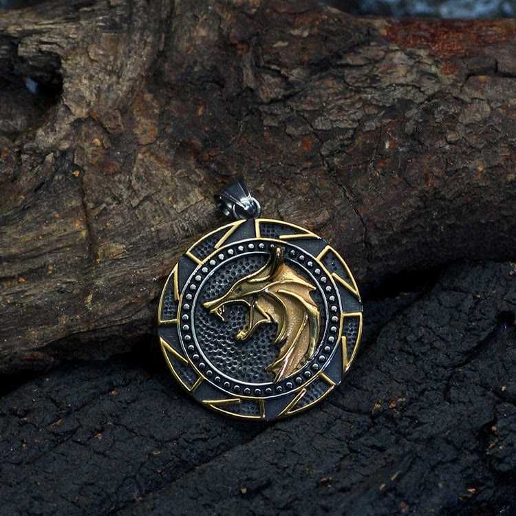 WorldNorse Halskette mit nordischem Wölfe-Symbol aus der Wikingerzeit