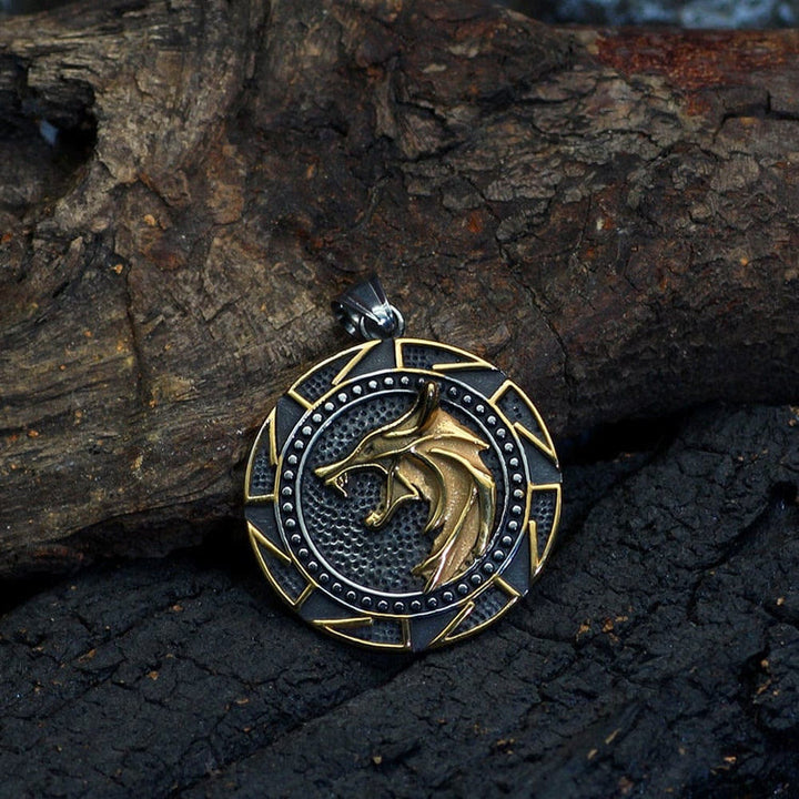 WorldNorse Halskette mit nordischem Wölfe-Symbol aus der Wikingerzeit