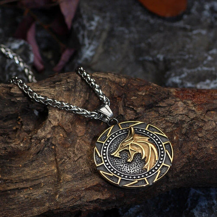 WorldNorse Halskette mit nordischem Wölfe-Symbol aus der Wikingerzeit