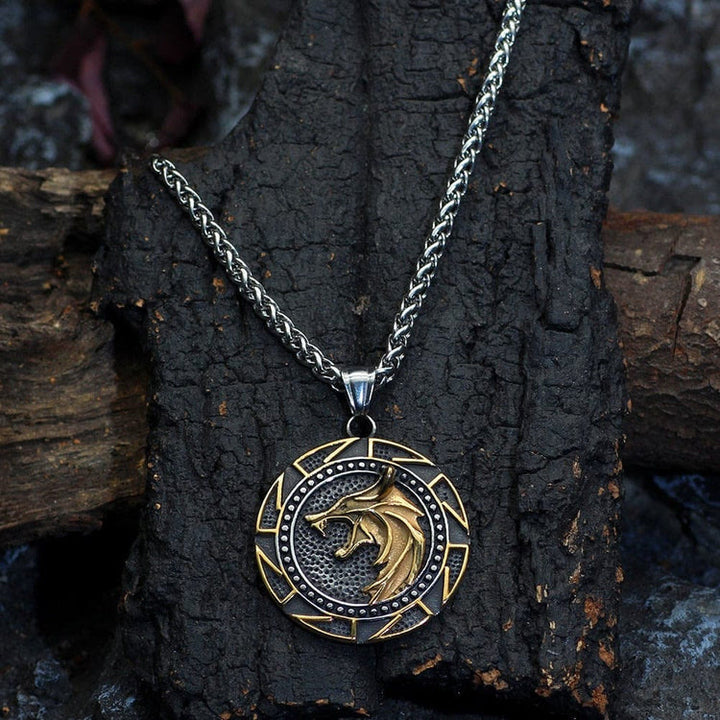 WorldNorse Halskette mit nordischem Wölfe-Symbol aus der Wikingerzeit