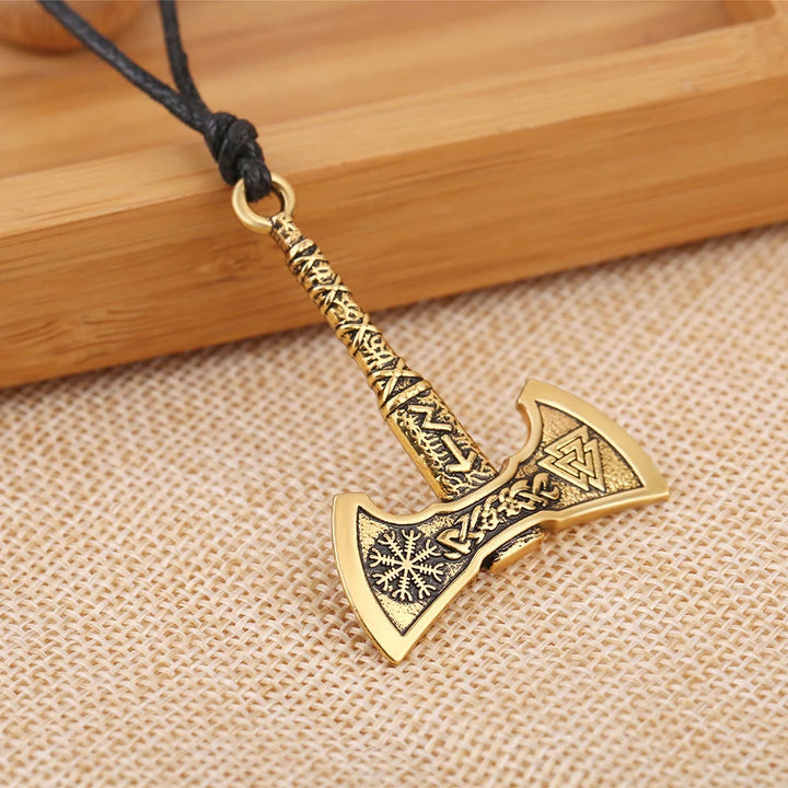 WorldNorse Wikinger Axt Anhänger-Amulett-Halskette