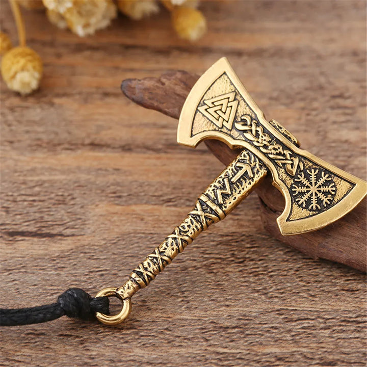 WorldNorse Wikinger Axt Anhänger-Amulett-Halskette
