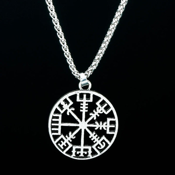WorldNorse Klassische Wikinger-Halskette mit Vegvisir -Kompass