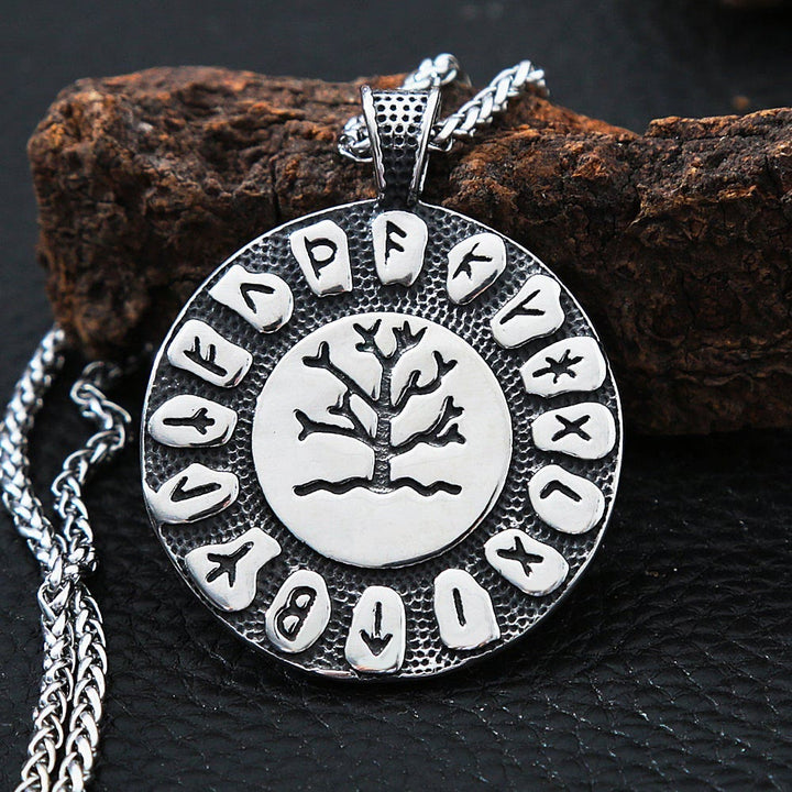 WorldNorse Baum des Lebens und Rune Symbol Halskette