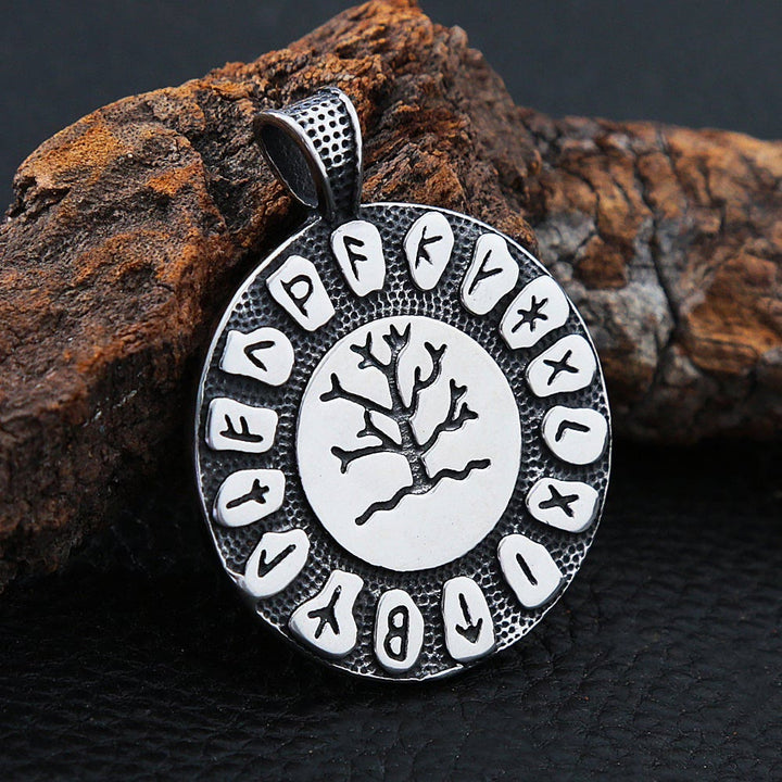 WorldNorse Baum des Lebens und Rune Symbol Halskette