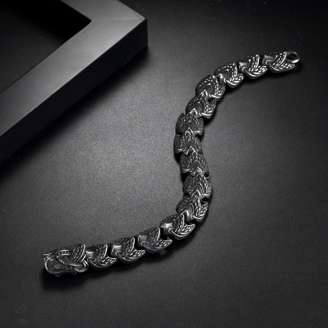 WorldNorse Das vergoldete Wikingerarmband mit Schlangenschuppen