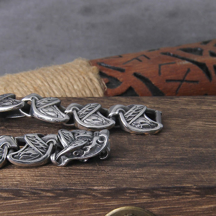 WorldNorse Das vergoldete Wikingerarmband mit Schlangenschuppen