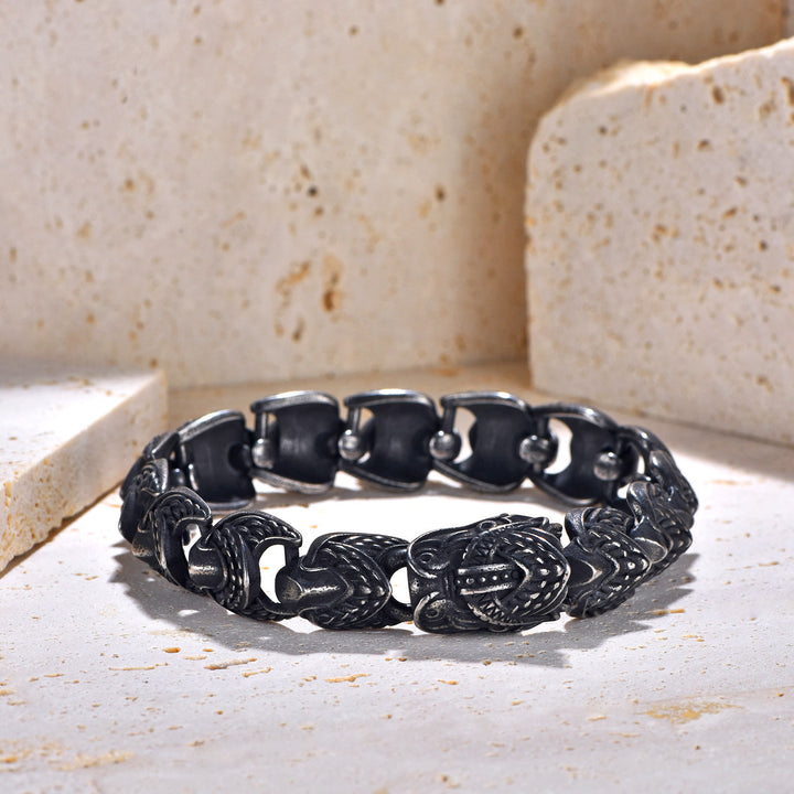 WorldNorse Das vergoldete Wikingerarmband mit Schlangenschuppen