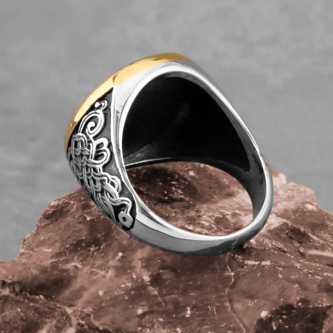 WorldNorse Keltischer Knoten und Valknut Wikinger Ring