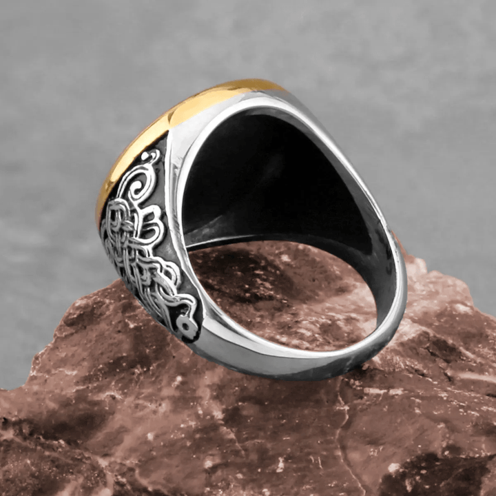 WorldNorse Keltischer Knoten und Valknut Wikinger Ring