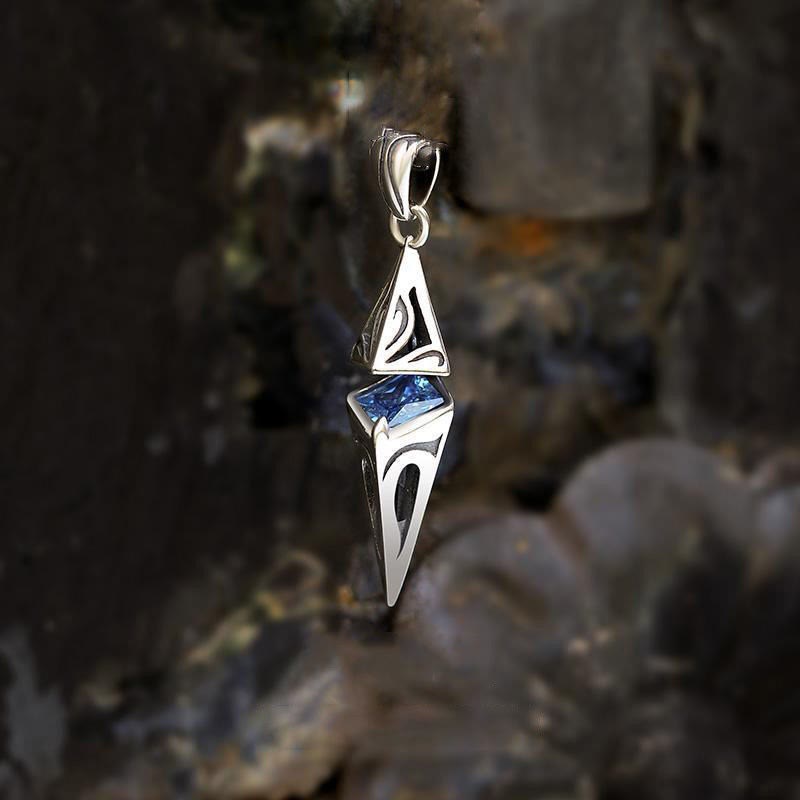 WorldNorse Halskette mit Talisman-Anhänger aus blauem Zirkon - Halskette - image 0
