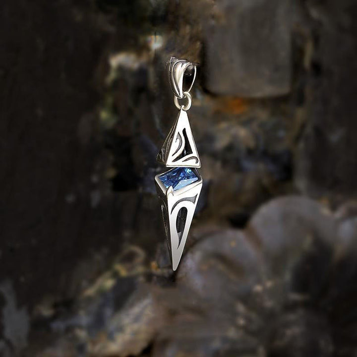 WorldNorse Halskette mit Talisman-Anhänger aus blauem Zirkon - Halskette - image 0