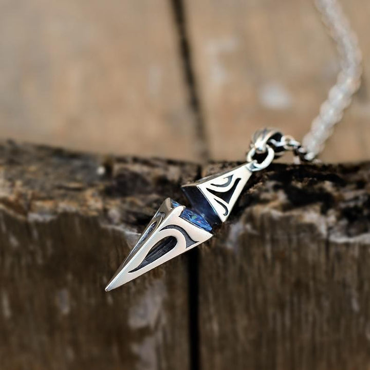 WorldNorse Halskette mit Talisman-Anhänger aus blauem Zirkon - image 7