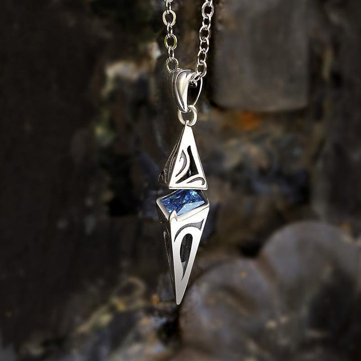 WorldNorse Halskette mit Talisman-Anhänger aus blauem Zirkon - image 4