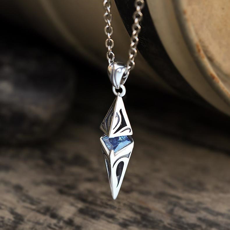 WorldNorse Halskette mit Talisman-Anhänger aus blauem Zirkon - image 8