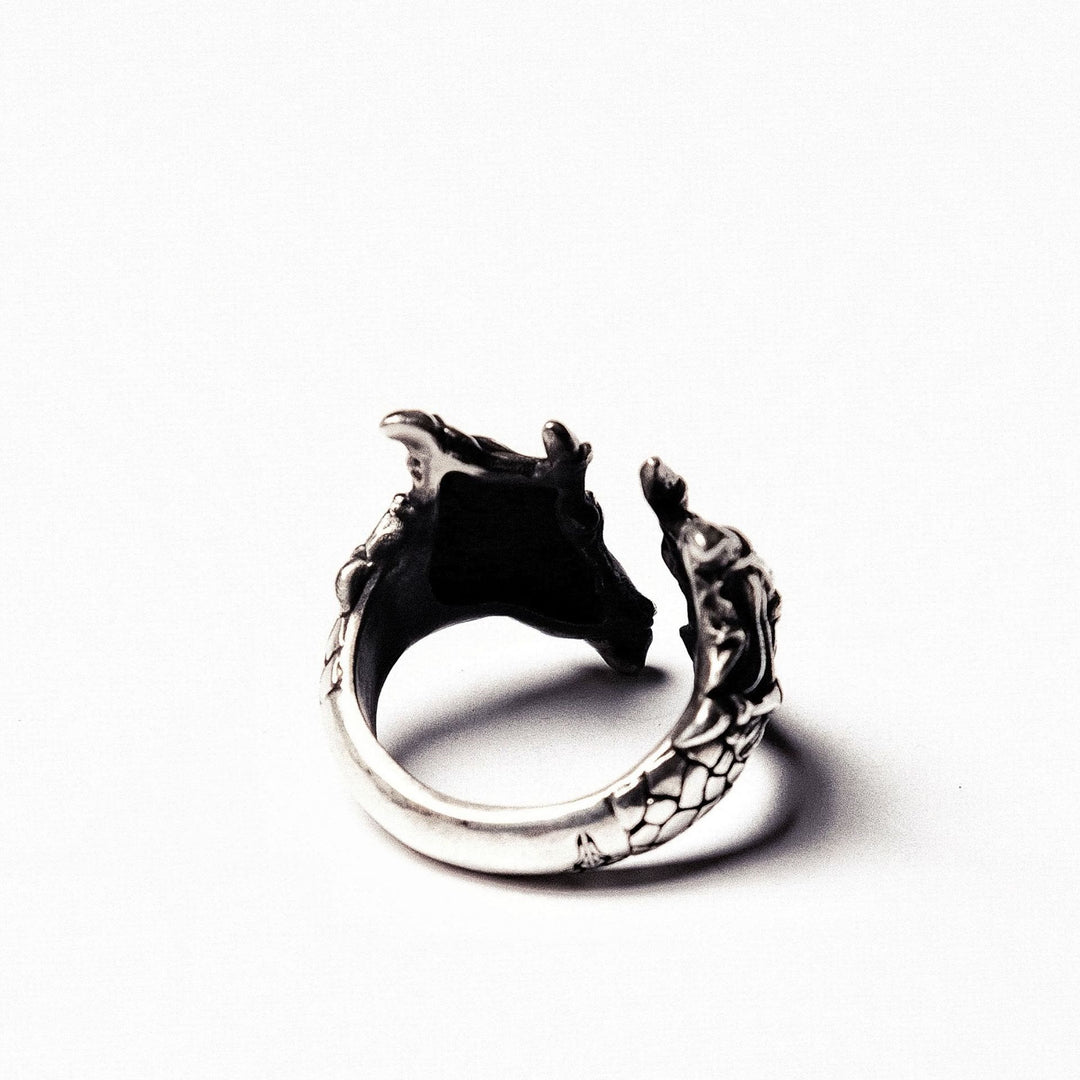 WorldNorse Retro-Drache, geschnitzter Drachenschuppenring