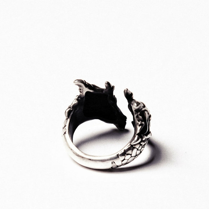 WorldNorse Retro-Drache, geschnitzter Drachenschuppenring