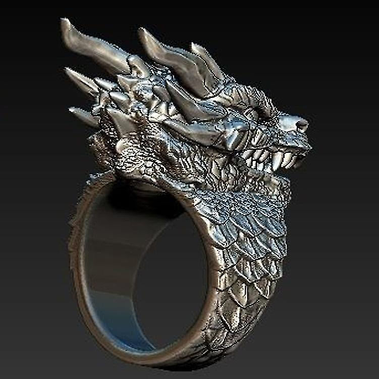 WorldNorse Jormungandr Drachenkopf Wikingerring
