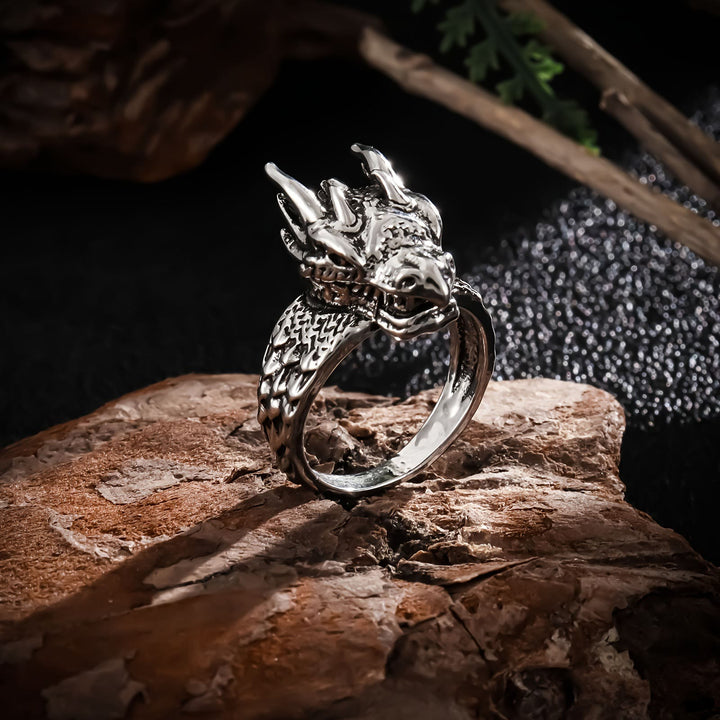 WorldNorse Jormungandr Drachenkopf Wikingerring
